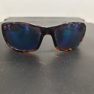 Tortoise Shell Sunglasses with Blue Lenses